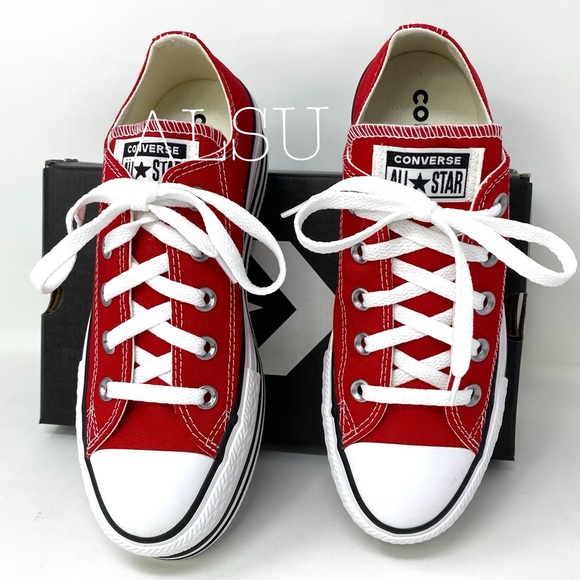 Converse Ctas Platform Layer Canvas Low Enamel Red - Picture 6 of 11